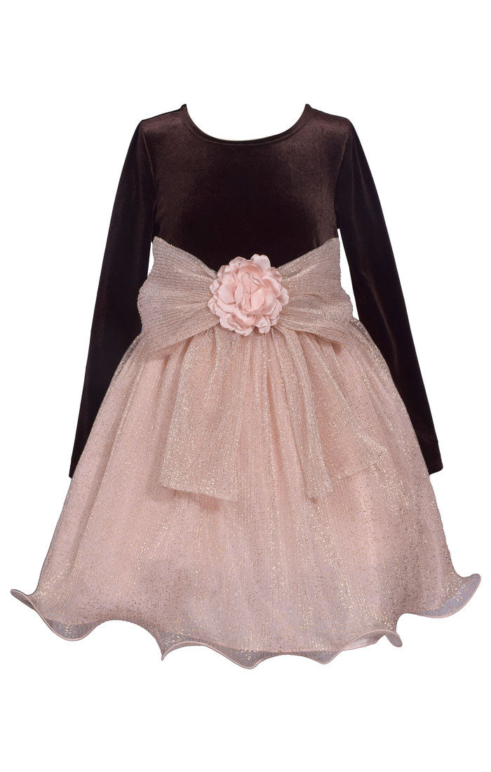 Long Sleeve Floral Rose Dress